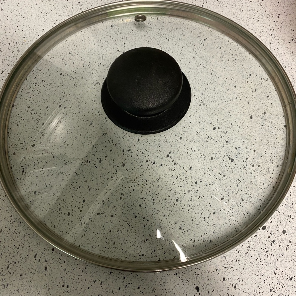 Glass Pot Lid with Black Handle